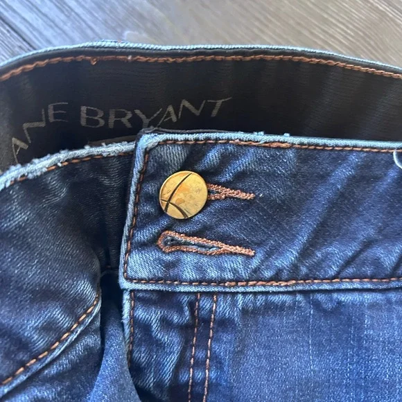 Lane Bryant Women's Straight Leg Jeans - Dark Blue - Picture 3 of 12